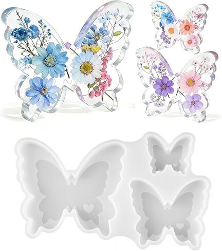 Epoxy Resin Molds for Spring Butterfly, Butterfly Resin Molds Set of 3 Sizes, Silicone Molds for Resin Casting, Soap, Candle, Flowers Preservation, Spring Decor in Saudi Arabia