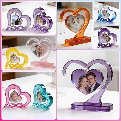 Heart Photo Frame Resin Molds Set, Unique Picture Frame Silicone Molds with 20 Gold Bead Chains for Resin Epoxy, DIY Personalized Photo Frame for Handmade Gifts Home Decor, Wedding Birthday Gifts in Kuwait