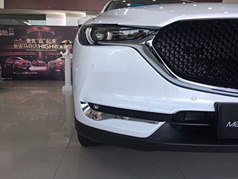 Beautost لمازدا CX-5 CX5 2017 2018 2019 2020 2021 كروم الجبهة الضباب ضوء مصباح صب غطاء الحافة الزخارف in Kuwait