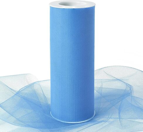 Royal Blue Tulle Fabric Ribbon 6 Inch by 25 Yards Rolls Fabric Spool Tulle for Gift Wrapping Wedding Decorations Craft Supplies DIY Tutu Skirt Baby Shower Birthday Party in Saudi Arabia