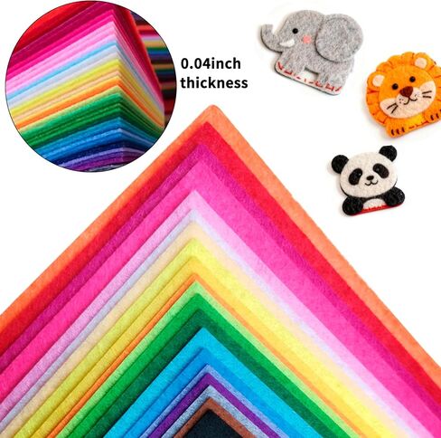 120 Pcs Craft Felt Sheets, 12 x 12 inch Soft Felt Squares for Crafts - 40 Assorted Colors Bulk Felt Fabric Sheets, Non-Woven DIY Craft Felt for Sewing, Patchwork, School & Holiday Decorations in Saudi Arabia