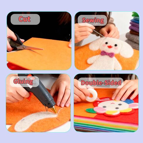 120 Pcs Craft Felt Sheets, 12 x 12 inch Soft Felt Squares for Crafts - 40 Assorted Colors Bulk Felt Fabric Sheets, Non-Woven DIY Craft Felt for Sewing, Patchwork, School & Holiday Decorations in Saudi Arabia
