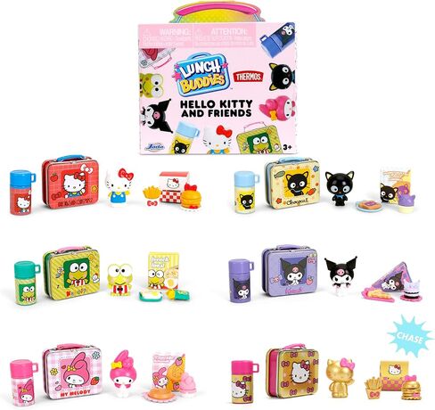 Jada Lunch Buddies – Collectible Mini Tin with Thermos, Figure & Food Accessories – 2-Inch Sanrio Toy – Hello Kitty & Friends – For Kids Ages 5+ (One Piece, Styles May Vary) in Saudi Arabia