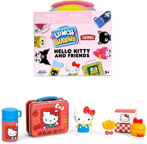 Jada Lunch Buddies – Collectible Mini Tin with Thermos, Figure & Food Accessories – 2-Inch Sanrio Toy – Hello Kitty & Friends – For Kids Ages 5+ (One Piece, Styles May Vary) in Saudi Arabia