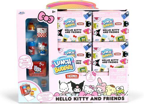 Jada Lunch Buddies – Collectible Mini Tin with Thermos, Figure & Food Accessories – 2-Inch Sanrio Toy – Hello Kitty & Friends – For Kids Ages 5+ (One Piece, Styles May Vary) in Saudi Arabia