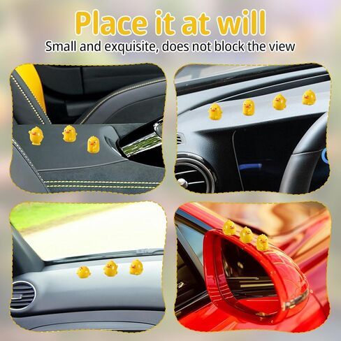 6pcs Mini Duck Car Ornaments, Tiny Cute Rearview Mirror & Dashboard Interior Miniature Various Funny Animal Small Resin Duck Bulk Decoration for Women Men Automotive Desktop Office Decor Figurines in Kuwait