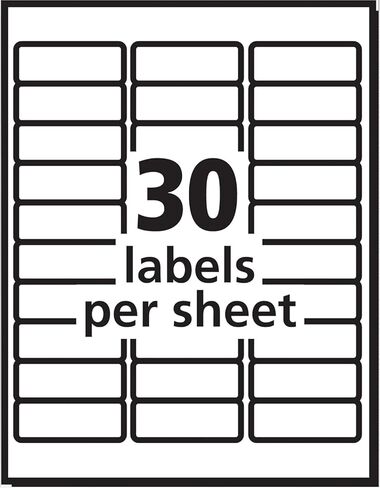Avery Easy Peel Return Address Labels, 1" X 2-5/8" - 5,010 Blank White Mailing Labels for Shipping, Printing and More (5160) in Kuwait