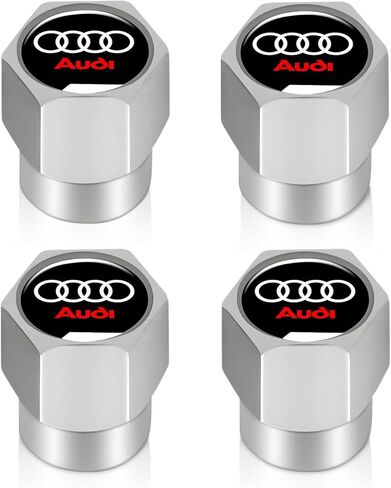 Tire Valve Stem Caps for Cadillac ATS CTS EXT SRX XTS XLR ELR Series Metal Car Wheel Air caps Auto Valve Stem Caps Accessories 4 Pcs Silver in Saudi Arabia