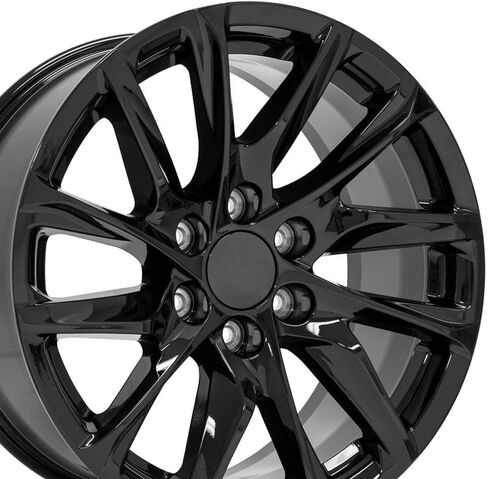 OE Wheels CA90 20 inch Rims, Tires & TPMS Fit Escalade Style 6x139.7 20x9 Gloss Black - Hollander 4875 - Goodyear Eagle LS2 275/55-20 (Set of 4) in Kuwait