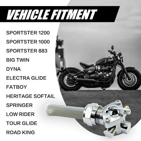 Fuel Valve Petcock 62167-81 Fits For Harley Davidson Sportster 1200 1000 883 Big Twin Dyna Electra Glide Fatboy Heritage Softail Springer Low Rider Tour Glide Road King 62168-81 62163-75 in Saudi Arabia