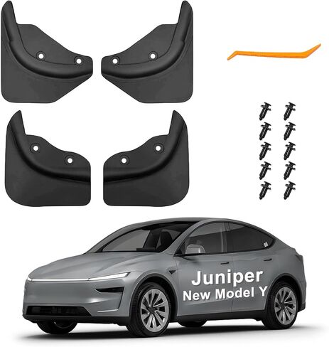 اللوحات الطينية لسيارة Tesla Model Y Juniper (2025 2026) - لا تتطلب الحفر، واقيات رذاذ مناسبة لجميع الأحوال الجوية لحماية الطلاء والجسم (متوسط) in Kuwait