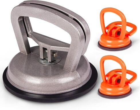 Dent Puller Suction Cup Kit - 3 Pack Paintless Car Body Repair Tool for Dent Removal, Aluminum Alloy Heavy Duty Suction Cups with Thickened Rubber Base for Glass, Tile & Granite Slab Lifting in Saudi Arabia