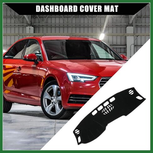 غطاء Motoforti Dash لسيارة Audi A4 A5 2017-2020 / غطاء لوحة القيادة لوحدة التحكم المركزية / غير قابل للانزلاق / بوليستر / 1 قطعة أسود طويل الأمد in Kuwait