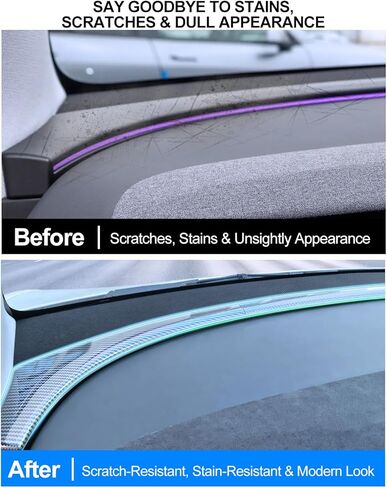 for Tesla Dashboard Ambient Light Strip Trim Cover Model Y Juniper 2025 2026 Carbon Fiber Texture Glossy Finish Panel Trim Cover Model Y Accessories Front Ambient Light Condition Vent Cover in Saudi Arabia