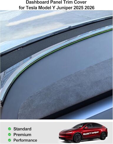 for Tesla Dashboard Ambient Light Strip Trim Cover Model Y Juniper 2025 2026 Carbon Fiber Texture Glossy Finish Panel Trim Cover Model Y Accessories Front Ambient Light Condition Vent Cover in Saudi Arabia