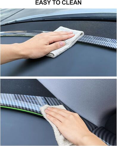 for Tesla Dashboard Ambient Light Strip Trim Cover Model Y Juniper 2025 2026 Carbon Fiber Texture Glossy Finish Panel Trim Cover Model Y Accessories Front Ambient Light Condition Vent Cover in Saudi Arabia