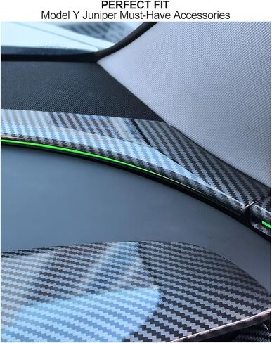 for Tesla Dashboard Ambient Light Strip Trim Cover Model Y Juniper 2025 2026 Carbon Fiber Texture Glossy Finish Panel Trim Cover Model Y Accessories Front Ambient Light Condition Vent Cover in Saudi Arabia