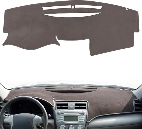 JOYTUTUS Flannel Dash Cover Mat Compatible with Toyota Camry 2007-2011, Dashboard Cover with Pre-Cut Vents, Non-Slip Silicone Backing, Anti-Glare Sunshade, No Adhesive Residue, Interior Dash Protector in Kuwait