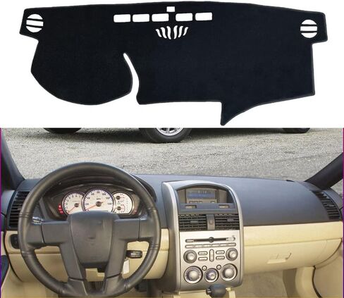 Black Flannel Car Dashboard Mat Cover Compatible with Left Hand Drive Mitsubishi Galant 380 MK9 2004-2012 in Saudi Arabia