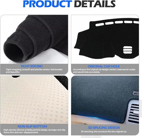 Dashboard Cover Dash Cover Mat Compatible with Lexus 2004-2006 RX330, 2007-2009 RX350, 2006-2008 RX400h, Dash Board Cover Sunshade Glare UV Rays Protector, Black in Saudi Arabia
