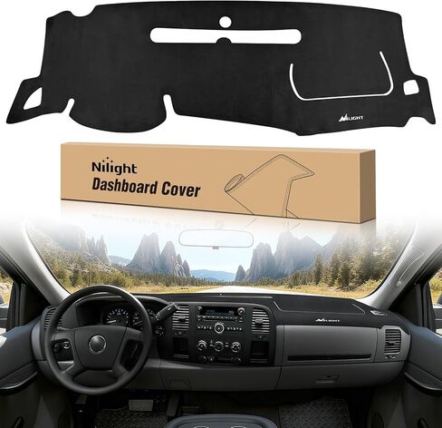 غطاء Nilight Dash لسيارة Honda Civic 2022 2023 2024 2025، حصيرة لوحة القيادة من الجلد السويدي ملائمة خصيصًا غير قابلة للانزلاق وواقي من الشمس وإكسسوارات داخلية باللون الأسود in Kuwait