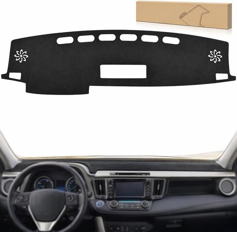 غطاء Nilight Dash لسيارة Honda Civic 2022 2023 2024 2025، حصيرة لوحة القيادة من الجلد السويدي ملائمة خصيصًا غير قابلة للانزلاق وواقي من الشمس وإكسسوارات داخلية باللون الأسود in Kuwait