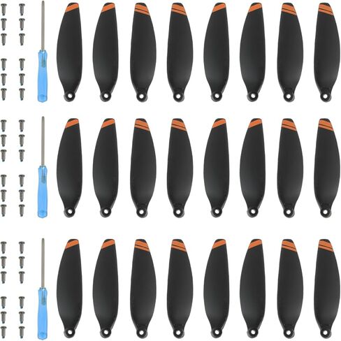 24Pcs Propellers for DJI Mini 4K/Mini 2/Mini 2 SE/Mini SE, Low Noise Wing Blade Propeller Blade with 3 Screwdriver and 36 Screws in Kuwait