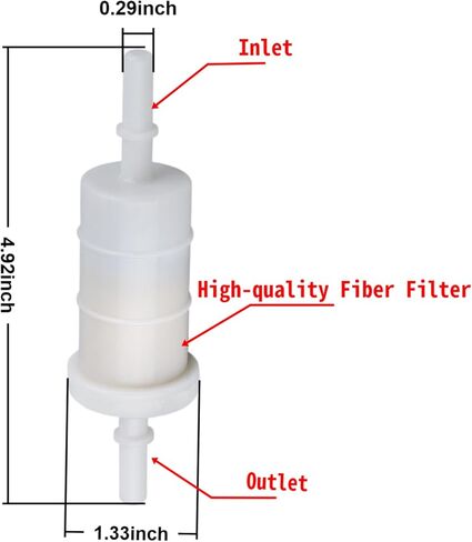 879885Q In-line Fuel Filter for Mer-cury ＆ Mariner Outboards 4-Stroke 40 50 60 HP 75-115 HP 135-300 HP Outboard Engine 35-879885T 35-879885Q 35-879885K #Pack of 2-5/16" Fuel Filter in Saudi Arabia