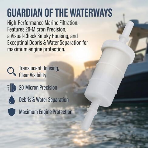 879885Q In-line Fuel Filter for Mer-cury ＆ Mariner Outboards 4-Stroke 40 50 60 HP 75-115 HP 135-300 HP Outboard Engine 35-879885T 35-879885Q 35-879885K #Pack of 2-5/16" Fuel Filter in Saudi Arabia