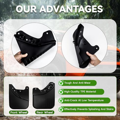 Mud Flaps Compatible with 2024 2025 2026 Toyota Tacoma,No Drilling Front and Rear Splash Guards for Tacoma Accessories,4PCS All-Weather Protection Fender Flares in Saudi Arabia