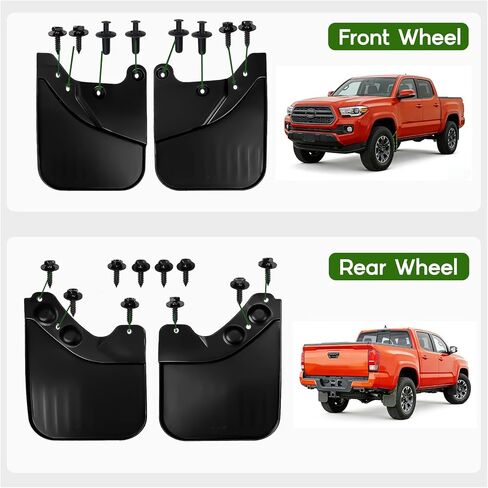 Mud Flaps Compatible with 2024 2025 2026 Toyota Tacoma,No Drilling Front and Rear Splash Guards for Tacoma Accessories,4PCS All-Weather Protection Fender Flares in Saudi Arabia