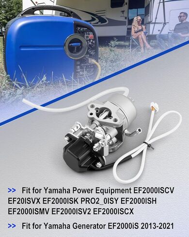 7PB-E4101-00 Carburetor Kit Assy Fit for Yamaha Power Equipment EF2000ISCV EF20ISVX EF2000ISK PRO2_0ISY EF2000ISH EF2000ISMV EF2000ISV2 EF2000ISCX, Fit for Yamaha Generator EF2000iS 2013-2021 in Kuwait