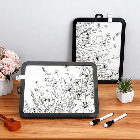 10 Pcs Dry Erase Mini White Boards Bulk 8.5 x 11'' Small Magnetic Whiteboard Double Sided Colored Writing Boards with Black Dry Erase Pen in Kuwait