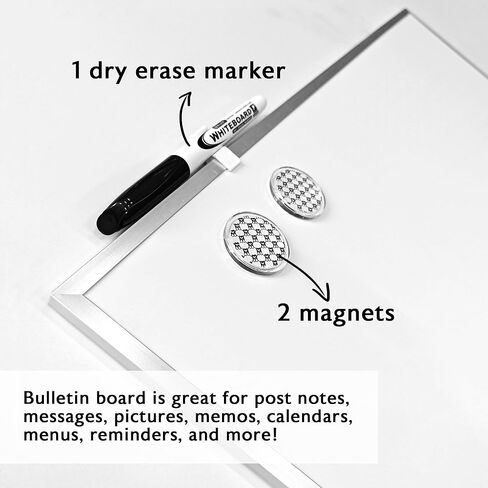 BAZIC 16" X 20" Aluminium Framed Magnetic Dry Erase Board in Kuwait