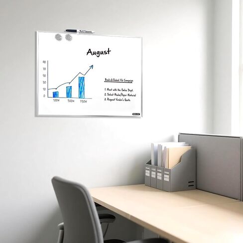 BAZIC 16" X 20" Aluminium Framed Magnetic Dry Erase Board in Kuwait