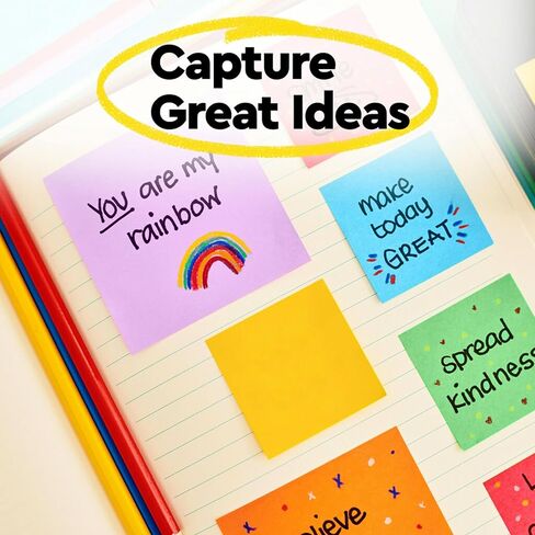 Post-it Super Sticky Dispenser Pop-up Notes, 18 Sticky Note Pads, 1620 Sheets, 3 x 3 in., 2X Sticking Power, School and Oﬃce Supplies, Use with Post-it Note Dispensers, Playful Primaries Collection in Kuwait