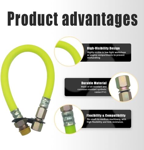 51044-0902 Oil Drain Hose Compatible with Kawasaki FR730V, FR691V, FS541 & Kubota Z412, Z122R Engines Fluorescent Green in Saudi Arabia
