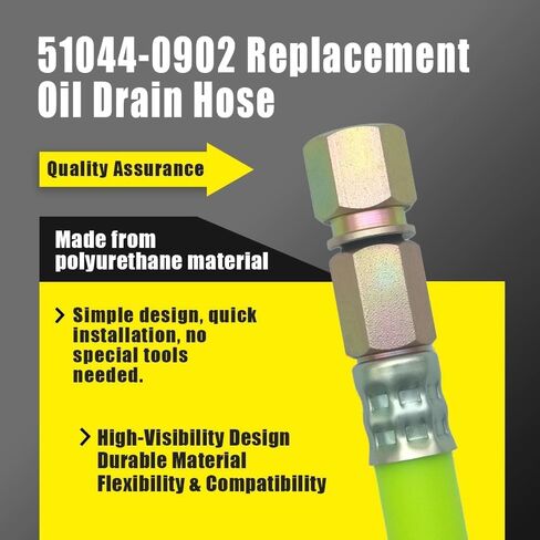 51044-0902 Oil Drain Hose Compatible with Kawasaki FR730V, FR691V, FS541 & Kubota Z412, Z122R Engines Fluorescent Green in Saudi Arabia
