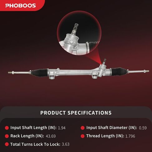 PHOBOOS Electric Power Steering Rack and Pinion Assembly Compatible with Toyota Prius 2004-2009, New Unit, Leak Resistance, Direct Fit, Ref. 1G-2660, 24-2660 in Kuwait