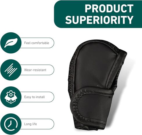 Car Gear Shift Knob Cover, 2.75" x 4.72" Anti-Slip Leather Car Shifter Protector, Automatic & Manual Transmission Universal Auto Interior Decoration for Cars, SUVs, Trucks (Black) in Kuwait