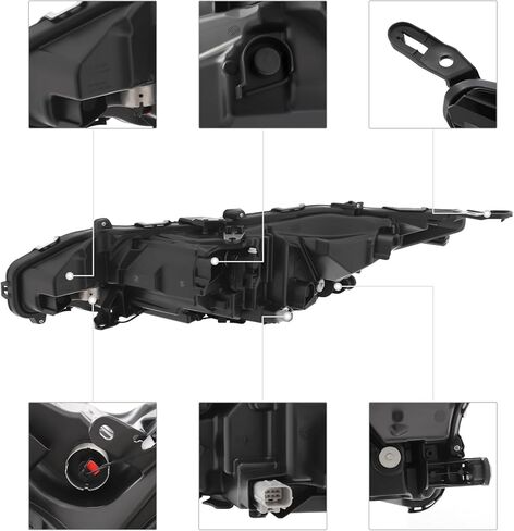 LED Headlight Assembly Right Passenger Side for 2021-2023 Toyota Venza Hybrid, Direct Fit Replacement with Bulbs & Bracket (Factory LED Models Only) in Saudi Arabia