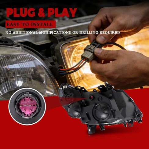 Priprilod 6 Pins Halogen Headlight Left Driver Side Compatible with Dodge Ram ProMaster 1500 2500 3500 Cargo Van 2014-2022, w/DRL, 68154589AL 68154589AK 68154589AI, CH2502291 in Kuwait