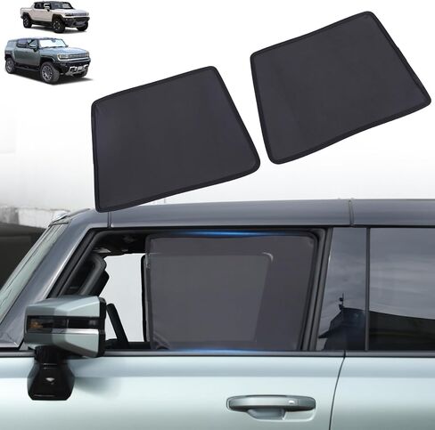 Car Side Window Sun Shades for Hummer EV SUV Truck Accessories Sun Shade Heat Insulation Light Blocking&UV Protection Privacy Essential Interior for Baby,Camping and Napping Curtains (Front Side,2PCS) in Kuwait