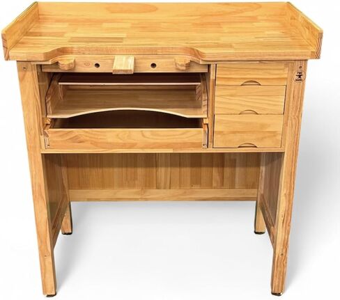Deluxe Solid Wooden Jewelers Bench Workbench Station with Utility Storage Drawers for Jewelry Making Bench in Kuwait