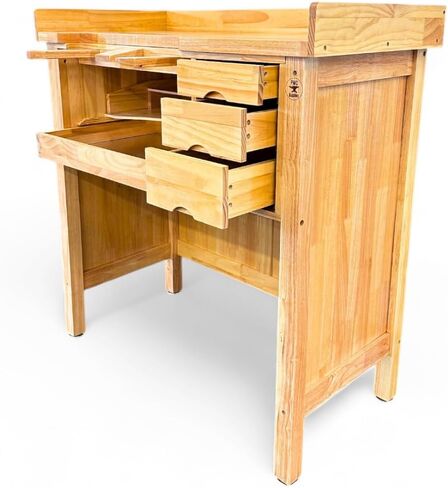 Deluxe Solid Wooden Jewelers Bench Workbench Station with Utility Storage Drawers for Jewelry Making Bench in Kuwait