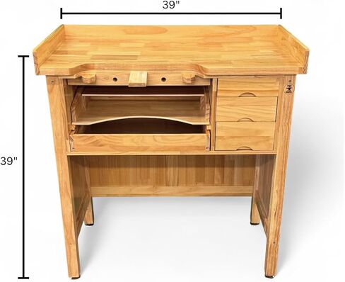 Deluxe Solid Wooden Jewelers Bench Workbench Station with Utility Storage Drawers for Jewelry Making Bench in Kuwait