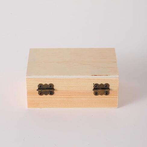 36 pcs Small Wooden Box for Crafts, 4.3inX2.7inX1.8in Unfinished Wooden Boxes with Lid Keepsake Box for Jewelry Storage DIY Crafts in Saudi Arabia