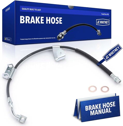 JC Whitney JFBAJCWBHH00050 Front Left Brake Hydraulic Hose - Compatible with Chevrolet Silverado 2500 3500, Suburban 2500, GMC Sierra 1500 HD, Sierra 3500 Classic, Yukon XL 2500, Hummer H2 in Kuwait