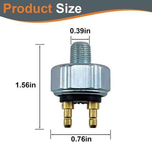 Low Pressure Hydraulic Brake Light Switch, 1/8" NPT Universal Port, Street Hot Rod 45PSI Activation, Universal Brake Systems for Vehicles Replacement Accessories Part ﻿ in Saudi Arabia