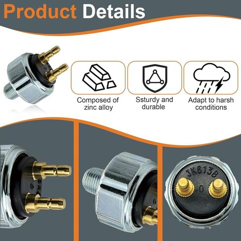 Low Pressure Hydraulic Brake Light Switch, 1/8" NPT Universal Port, Street Hot Rod 45PSI Activation, Universal Brake Systems for Vehicles Replacement Accessories Part ﻿ in Saudi Arabia